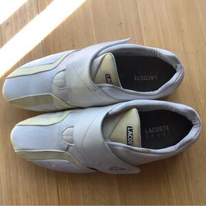 Lacoste Men's White and Cream Sneakers